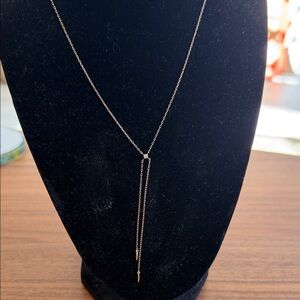 Catbird 14K Gold Lariat Necklace with Diamond